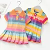 Dzieciowe ubrania dziewczęta Summer bawełna moda na polo sukienkę środkową i małe dziewczynki odzież 8762840