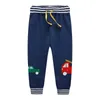 Jumping meters Bottom Baby Boys Sweatpants Applique Cartoon Characters Fashion Children Clothes Autumn Winter Cool Trousers 210529
