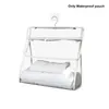 Boîtes de rangement Bacs Vêtements PVC Transparent Tenture murale Salle de bain Sac de douche Grandes poches Organisateur de cuisine Sac à main étanche