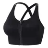 Yoga Outfit 2021 Sports Top Soutien-gorge Femmes Antichoc Gym Chemise Front Zipper Big Lady Push Up Brassiere Sportswear