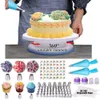 148 st DIY Multifunktion Cake Decorating Kit Turntable Set Pastry Tube Fondant Tool Kök efterrättverktyg Y200612