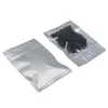 2021 8.5x13 cm 100pcs Silver Resealable Food Long Term Storage Bags Mylar Foil Aluminum Zipper Packaging Pouch Foil Baggie for Bake Product