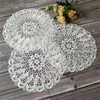 Mats & Pads White Embroidery Dining Table Placemat Lace Cloth Cup Holder Christmas Drink Kitchen