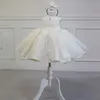 Noworodka Dziewczynka 1 rok Urodziny Dress White Lace Tulle Noworodka Dziewczyna Christening Dress Infant Girl Princess Party Suknia Kostium 210315