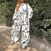 Tracksuits Femme Designer Casual Cascunt rond imprimé imprimé élégant Femme Pull Set Sweats Sweats à capuche de mode