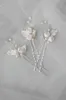 Wedding Accessories Freshwater Pearl Porcelain Hair Combs Pins Flower Leaf Headpieces Gold Color Hairpins Bride Bridal Jewelry X0625