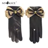 MyAlice Fashion Retro Bow Derong Guanto Guanti Donne Inverno Caldo Mano Strass Decorare Spalato Finger Gloves Luva Feminina Inverno