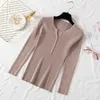 AOSSVIAO Autumn Winter Button V Neck Sweater Women Basic Slim Pullover Women Sweaters and Pullovers Knit Jumper Ladies Tops 210917