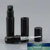 30pcs 2ml 3ml 4ml 5ml 7 ml de perfume vazio névoa de perfume preto frasco plástico amostra de garrafa de garrafa pequeno atomizador pulverizador recipiente de ensaio