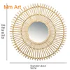 Dekorative Objekte Figuren INS Internet Celebrity Nordic Bamboo Woven Mirror Vietnam Rattan Wall-Mounted Round