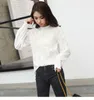 Outono blusas mujer de moda laço coreano mulheres blusas sólido branco elegante senhoras tops vintage doce plus tamanho 6947 50 210527