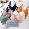 Kvinnor Yoga Sports Bra Andningsbar Gym Top Anti-Sweat Shock Proped Fitness Brassie Underkläder Push Up Wire Free Strap