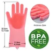 Guantes mágicos de esponja de limpieza de silicona a prueba de frío y calor para lavar platos, 250 gramos, para tareas domésticas, cocina, baño, lavado de mascotas