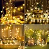 Strings 10M 100LED Snowflake String Lights 110V/220V Christmas Tree Fairy Garlands Curtain Light Outdoor For Xmas Party Year's Decor