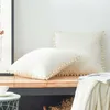 Cojín/almohada decorativa fundas de almohada de terciopelo suave funda de cojín almohadas decorativas cuadradas con bolas para sofá cama coche fundas para el hogar