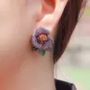 big red stud earrings