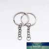 10 pièces/lot porte-clés porte-clés or rhodium Antique Bronze 60mm Long rond fendu porte-clés porte-clés fabrication de bijoux en vrac en gros