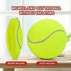 Bola de tênis gigante de 9,5 polegadas para cachorro mastigar brinquedo grande inflável interativo suprimentos para animais de estimação críquete ao ar livre