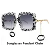 Hurtowe luksusowe szklanki łańcuch zaprojektowany mody okulary przeciwsłoneczne akcesoria wisiorek deski z pętlą z żel