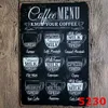 new Metal Tin Sign Iron Painting Drink Coffee Painting Vintage Craft Home Restaurant Decoration Pub Signs Wall Art Sticker Sea Shipping DHF61