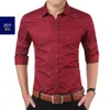 メンズドレスシャツメンズロングスリーブコットンスリムプリントシャツファッションブランド男性ビジネスカジュアルユース衣類2522