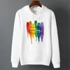 UOMINO PRIDE LGBT Gay Love Lesbian Rainbow Feece Hoodies Fonette unisex inverno harajuku amore è amore felpe con cappuccio 201112