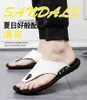 Män flip flops sommar strand sandaler tofflor för män lägenheter hög topp icke-glida pu skor män plus storlek 44 utomhus casual skor 2020
