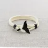 Link Chain Lucky Manliga kvinnliga par armband Ocean Whale Tail Paraply Rope Men Kvinnor Justerbar handband Paracord Sports armband