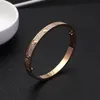 Titanium Steel 3 Row Full Diamond Bracelet Fashion Women Men Chirstmas Bangle Bracelets Distance Jewelry Gift with velvet bag322d