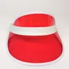 Szerokie brzegowe czapki anty-UV Summer kobiety Sun Hat Kolor Przezroczysty pusty plastikowy plastikowy Pvc Sunshreen Visor Caps Rower Sunshade Sport