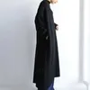 Japanse stijl zwart losse turtleneck kleding herfst en winter afslanken zachte grote maat warme kattende jurken 2A920 210526