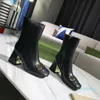 Women Knee Boots Designer High Heels Ongle Boot أحذية جلدية حقيقية أزياء الأحذية الشتاء مع صندوق الاتحاد الأوروبي: 35-41