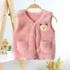 Flanel baby peuter jongens meisjes vest warm vest herfst kids kinderen jas mouwloze fluwelen vest babykleding 210818