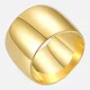 ENFASHION Vintage Wide Smooth Rings Women Gold Color Simple Ring 2021 Stainless Steel Anillos Fashion Jewelry Gift R2140882000752