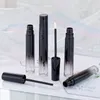 Wholesale Custom Makeup Packaging Lip Gloss Black Tube Faded Bulk Empty Bottle 6ml Plastic Container Doe Foot Applicator