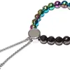 Pulsera de cuentas redondas de diseño único a la moda para parejas, pulsera de acero de titanio de alta calidad, suministro a juego de tendencia NRJ3706210