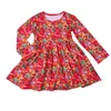 Wholesale leopard print back to school kids daily clothes long sleeve fashion little girls dresses