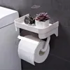 Porta carta igienica Punch Free Wall Mounted Bathroom Holder Home Creative Toilet Pumping Ispessimento Accessorio di stoccaggio