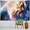 Spaceman astronaut vägg hängande tapestry psychedelic polyestry tryckta gobelänger barnrum sovrum bakgrund dekor vägg matta 210609