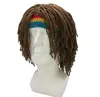 Rasta perruque bonnet casquettes pour hommes à la main au Crochet hiver chaud chapeau Gorros Halloween vacances cadeaux d'anniversaire drôle fête cagoule GC658