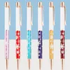 DIY Self-filling Empty Tube Ballpoint Pens Metal Pen Print Snow flower Signature Advertising Stationery Office Supplies Writing Gifts