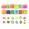 Mjuka lera blommor Nail Art Decorations Fruit Animal DIY Nails Stickers Manicure Decor Dekal