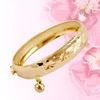 Charm Bracelets 1PC Baby Hand Ring Stylish Imitation Gold Bracelet Delicate Full Moon Blessings Cool With Bell For Kids Toddle335g