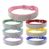 Coleiras de gato leva S-XL soft ajustável camurça couro filhote de cachorro colarinho strass animal de estimação rosa terno suprimentos