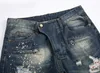 Nieuwe hoogwaardige merk Men jeans mode gescheurde jeans mannen recht fit jeans