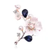 Sparkling Crystals And Pearl Flower Brooch Women Jewelry Shirt Suit Plum Blossom Broach Pin Brooches Lady Clothing Accessories