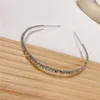 Fashion Shining Crystal Rhinestone Hoop Headband Band för Kvinnor Flickor Ribbon Bow Band Hair Tillbehör 1pcs