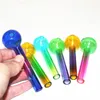 Handcraft Pyrex Glass Oil Burner Pipe Mini Smoking Hand Pipes ash catcher dabber tool for dab rig water bong hookah