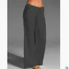 Cotton Linen Women's Pants Loose Plus-sized 5XL Wide Leg High Waist Long Relaxed Straight with Pockets X0628