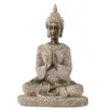 1 st hög kvalitet buddha staty natur sandsten thailand skulptur hindu fengshui figurine meditation mini heminredning 211101